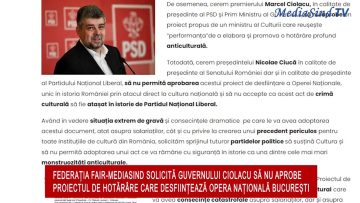 Federația FAIR-MediaSind solicită Guvernului Ciolacu să nu aprobe proiectul de Hotărâre care desființează Opera Națională București