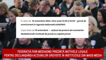 Federația FAIR-MediaSind prezintă motivele legale pentru declanșarea acțiunilor greviste în instituțiile din mass-media